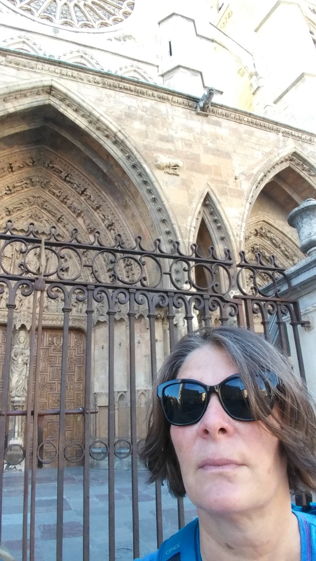 Author in front of Cathedral